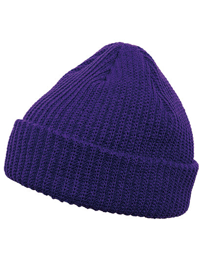 Rib Beanie in Purple, Größe One Size