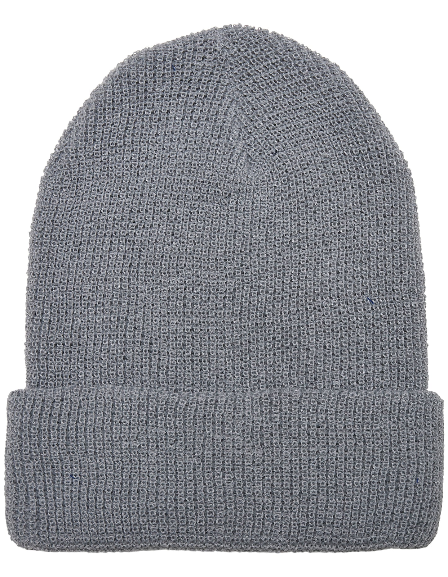 Recycled Yarn Waffle Knit Beanie in Grey, Größe One Size