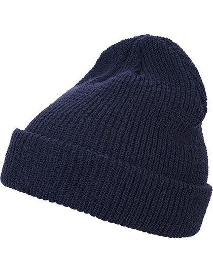 Long Knit Beanie in Navy, Größe One Size