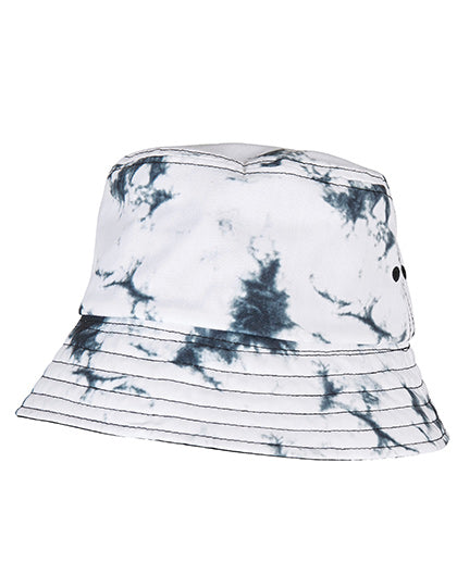 Batik Dye Reversible Bucket Hat in Black-White, Größe One Size