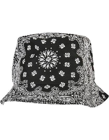 Bandana Print Bucket Hat in Black, Größe One Size