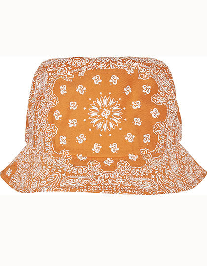 Bandana Print Bucket Hat in Orange, Größe One Size
