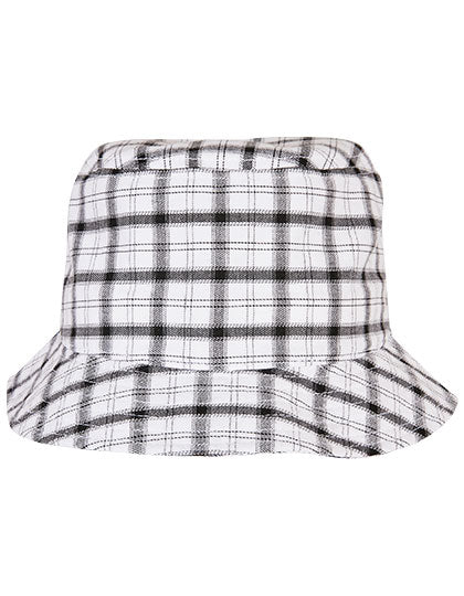 Check Bucket Hat in White-Grey Check, Größe One Size