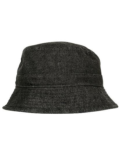 Denim Bucket Hat in Black, Größe One Size