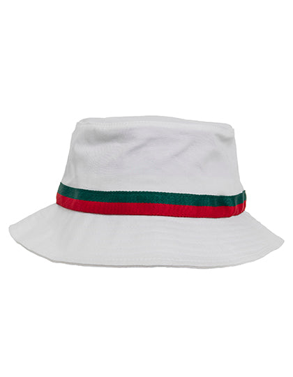 Stripe Bucket Hat in White, Größe One Size