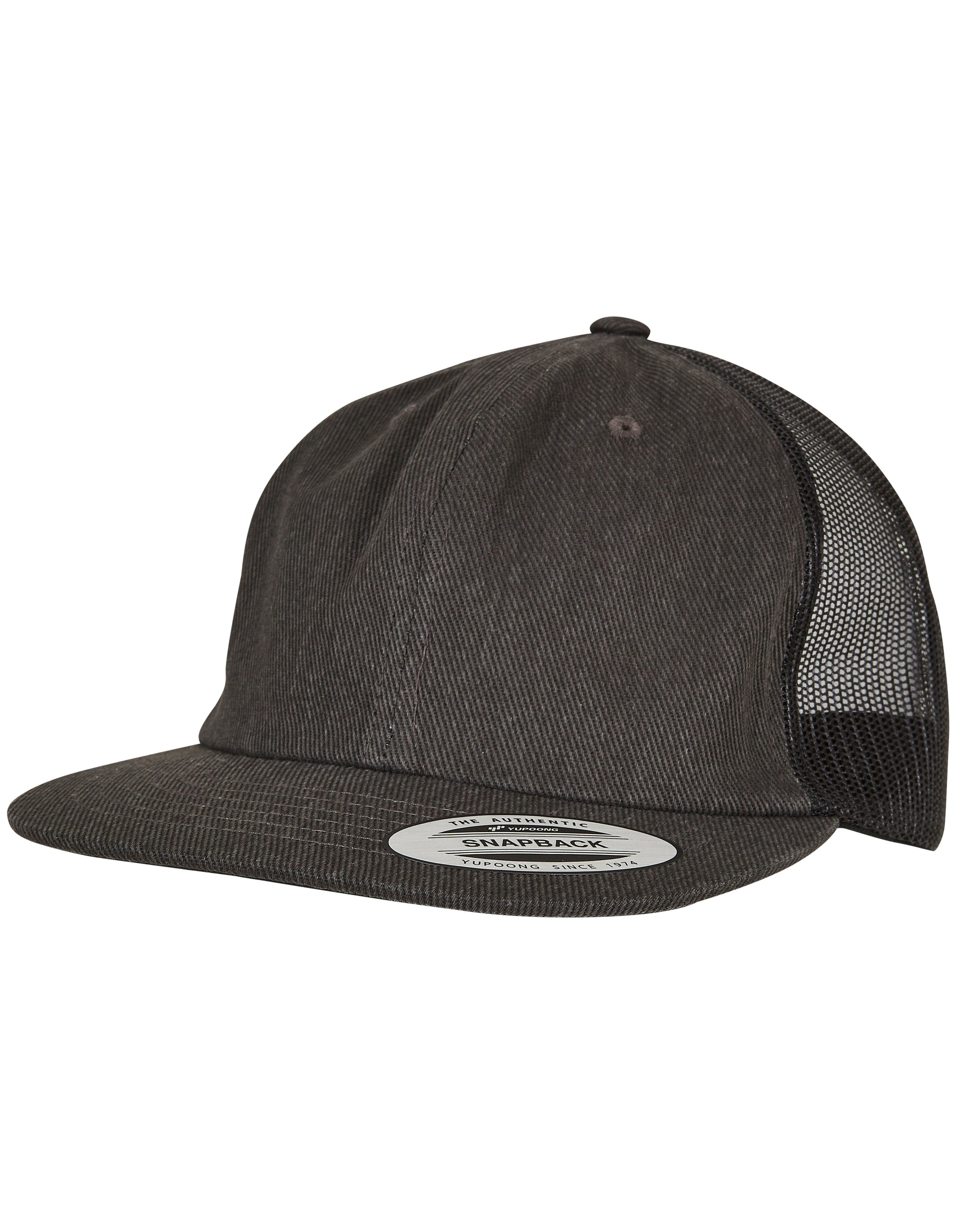 Denim Trucker Cap in Black Raw, Größe One Size