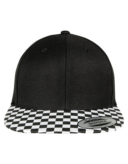 Checkerboard Snapback in Black, Größe One Size