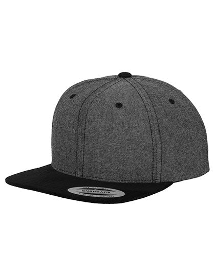 Chambray-Suede Snapback in Black, Größe One Size