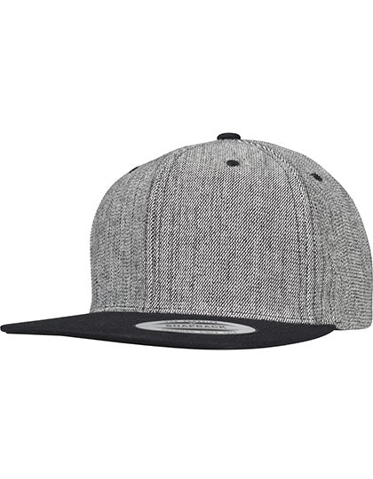 Melange Solid Snapback in Black Melange, Größe One Size