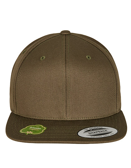 Organic Cotton Snapback in Burnt Olive, Größe One Size