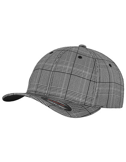 Flexfit Glen Check Cap in Black, Größe L/XL