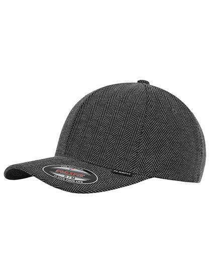 Heringbone Melange Flexfit in Black, Größe L/XL
