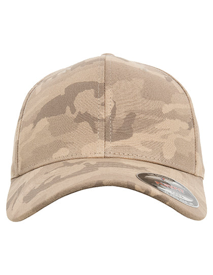 Flexfit Light Camo Cap in Dark Beige Camo, Größe L/XL