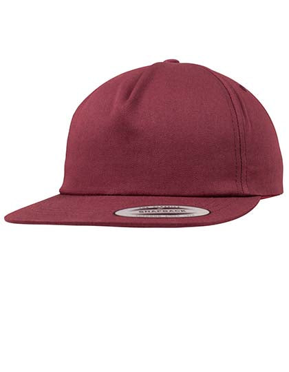 Unstructured 5-Panel Snapback in Maroon, Größe One Size