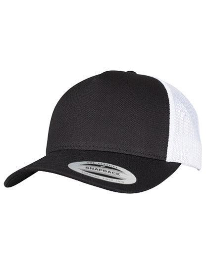 5-Panel Retro Trucker 2-Tone Cap in Black, Größe One Size