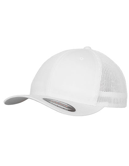 Flexfit Mesh Trucker Cap in White, Größe L/XL