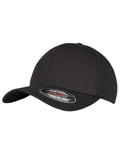 Flexfit 3D Hexagon Jersey Cap in Black, Größe L/XL