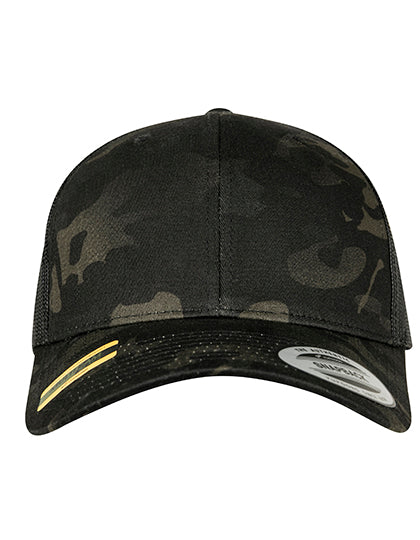 Retro Trucker Multicam Cap in Black Multicam, Größe One Size