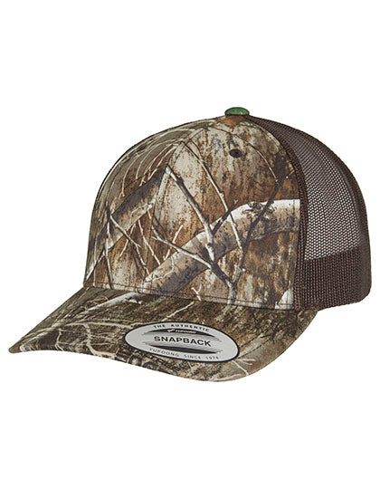 YP Classics Realtree Camo Retro Trucker Cap in Edge, Größe One Size