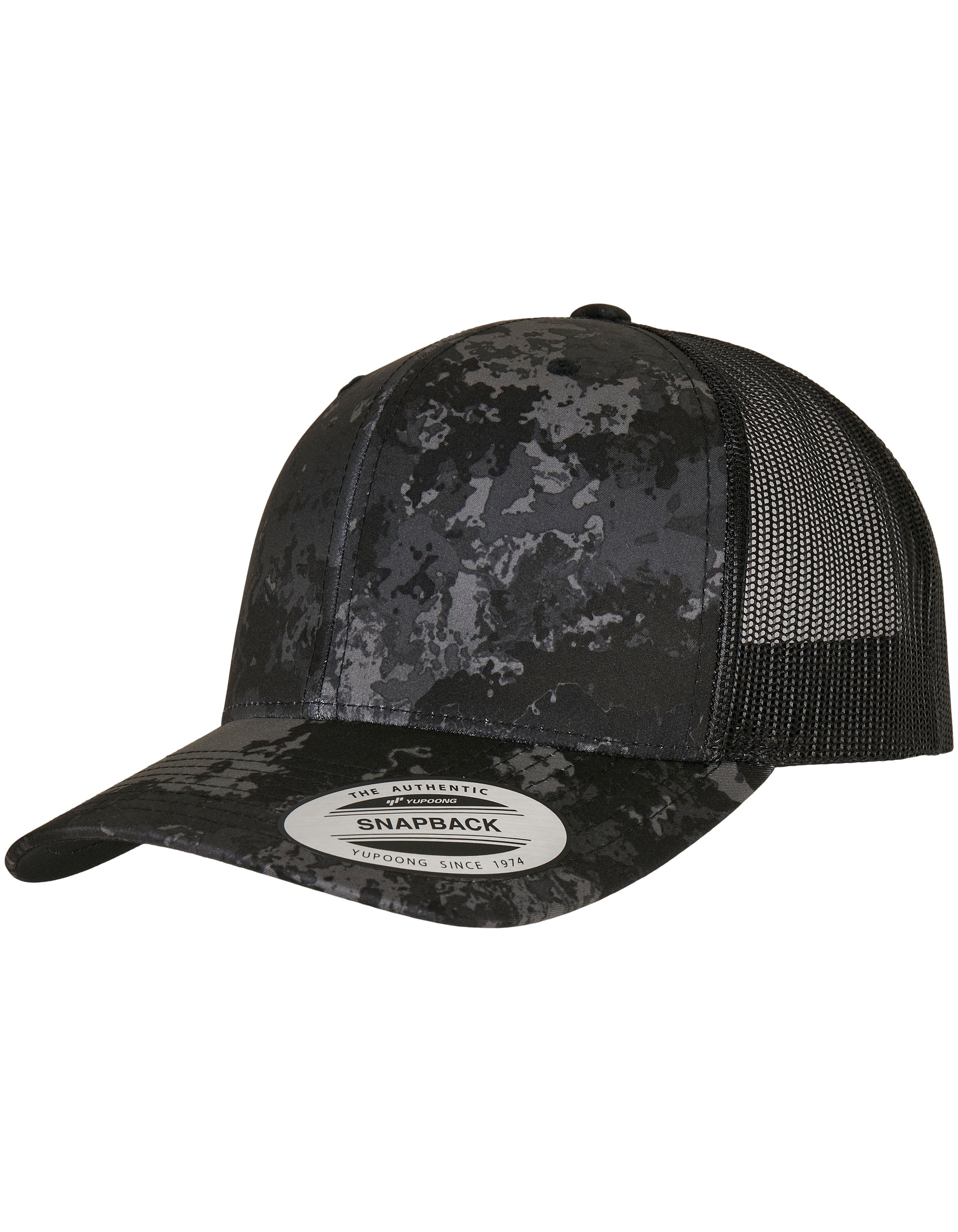 YP Classics® Veil Camo™ Retro Trucker Cap in Poseidon Black, Größe One Size