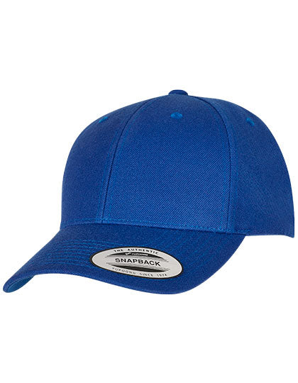 Premium Curved Visor Snapback Cap in Royal, Größe One Size
