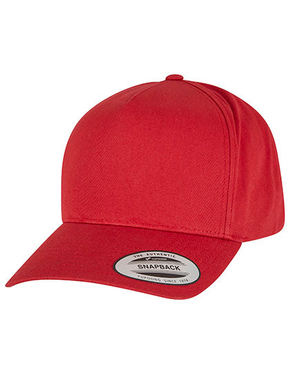 5-Panel Curved Classic Snapback in Mars Red, Größe One Size