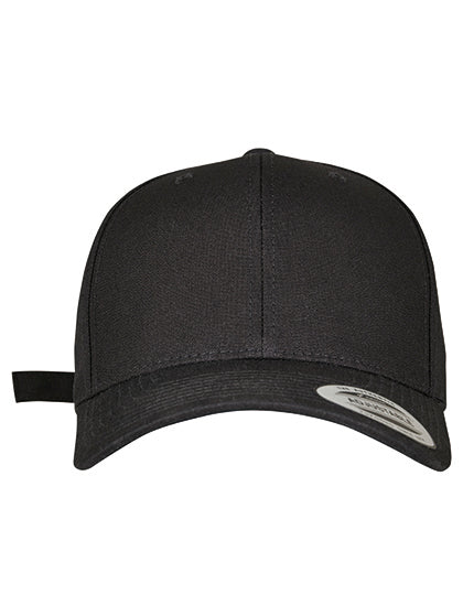 6-Panel Curved Metal Snap Cap in Black, Größe One Size