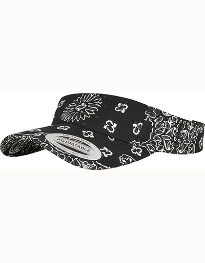 Bandana Print Visor in Black, Größe One Size
