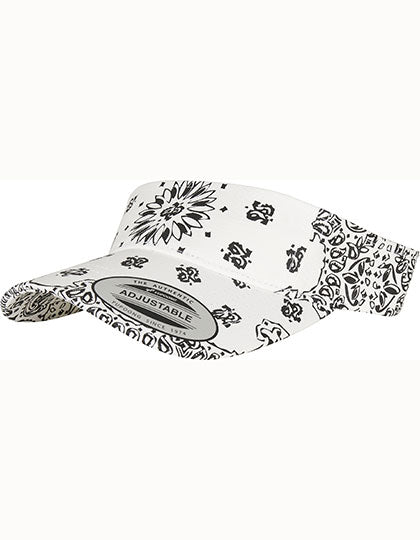 Bandana Print Visor in White, Größe One Size
