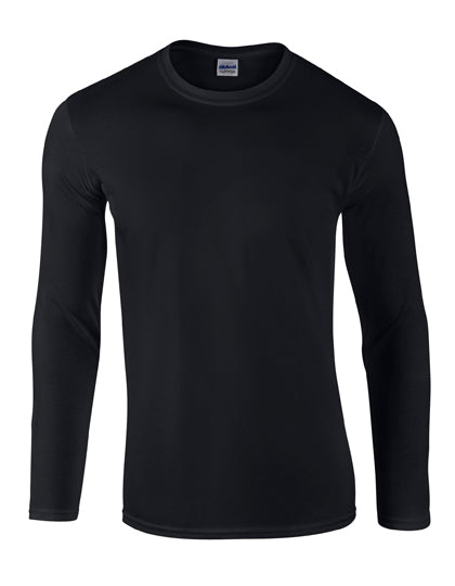 Softstyle® Adult Long Sleeve T-Shirt in Black, Größe 3XL