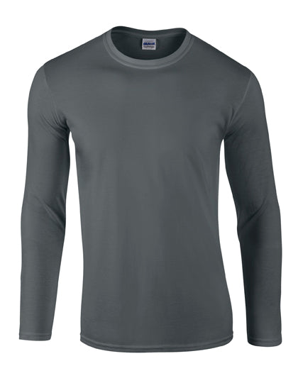 Softstyle® Adult Long Sleeve T-Shirt in Charcoal (Solid), Größe 3XL
