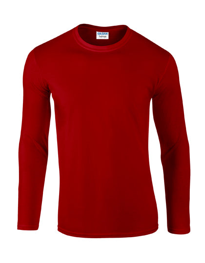 Softstyle® Adult Long Sleeve T-Shirt in Red, Größe 3XL