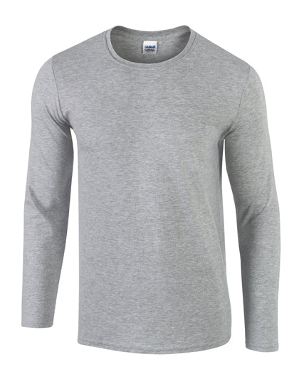 Softstyle® Adult Long Sleeve T-Shirt in Sport Grey (Heather), Größe 3XL