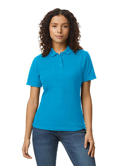 Softstyle® Women´s Piqué Polo in Sapphire, Größe XXL