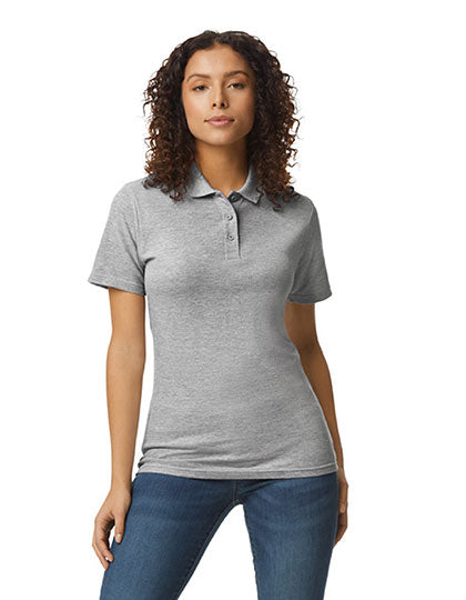 Softstyle® Women´s Piqué Polo in Sport Grey (Heather), Größe XXL