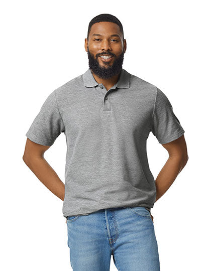 Softstyle® Adult Piqué Polo in Sport Grey (Heather), Größe 4XL