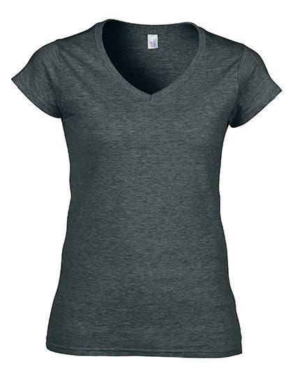 Softstyle® Women´s V-Neck T-Shirt in Dark Heather, Größe XXL