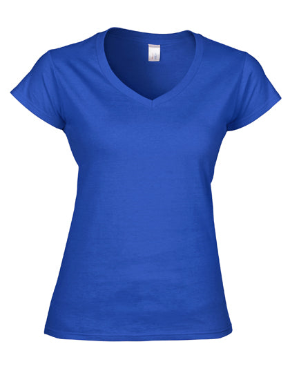 Softstyle® Women´s V-Neck T-Shirt in Royal, Größe XXL