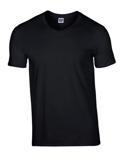Softstyle® Adult V-Neck T-Shirt in Black, Größe 3XL