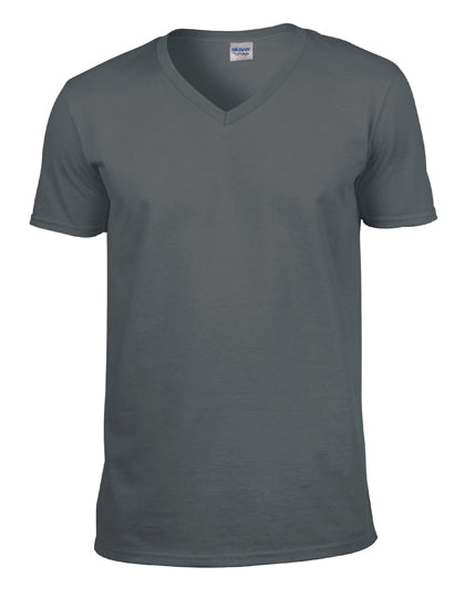 Softstyle® Adult V-Neck T-Shirt in Charcoal (Solid), Größe 3XL