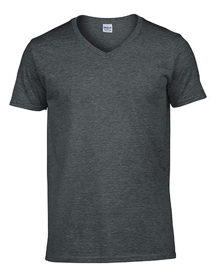 Softstyle® Adult V-Neck T-Shirt in Dark Heather, Größe 3XL