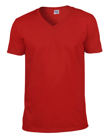 Softstyle® Adult V-Neck T-Shirt in Red, Größe 3XL