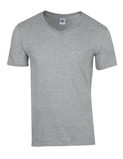 Softstyle® Adult V-Neck T-Shirt in Sport Grey (Heather), Größe 3XL