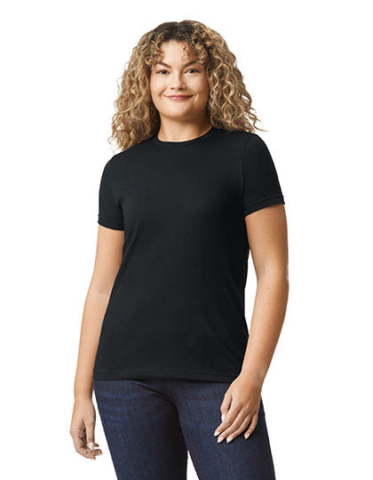 Softstyle® CVC Women´s T-Shirt in Pitch Black, Größe XXL