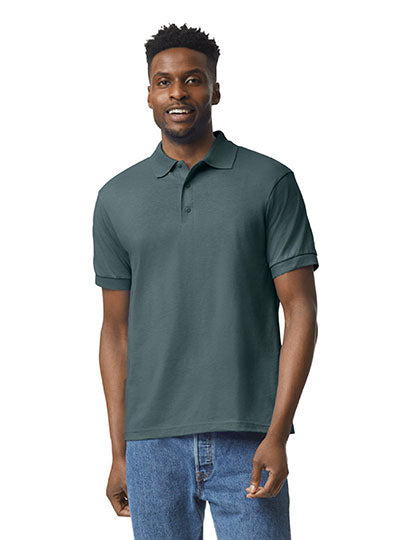 DryBlend® Adult Polo in Dark Heather, Größe 3XL
