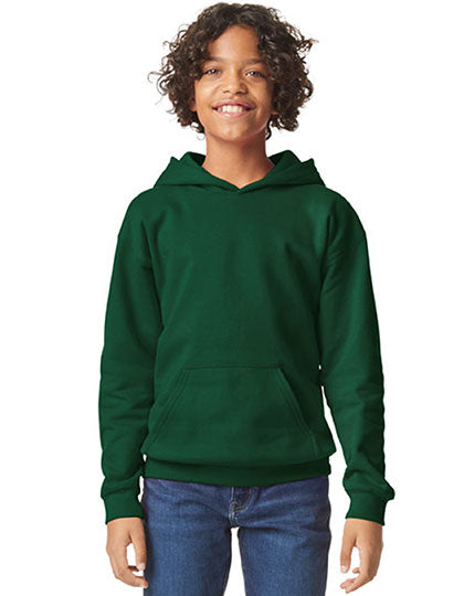 Softstyle® Midweight Fleece Youth Hoodie in Forest Green, Größe XL (176)
