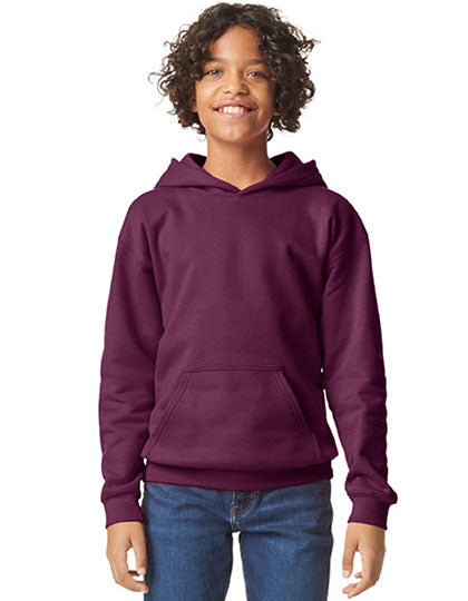 Softstyle® Midweight Fleece Youth Hoodie in Maroon, Größe XL (176)