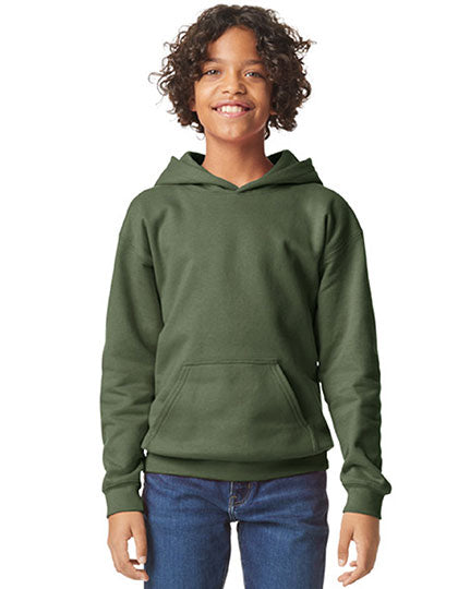 Softstyle® Midweight Fleece Youth Hoodie in Military Green, Größe XL (176)