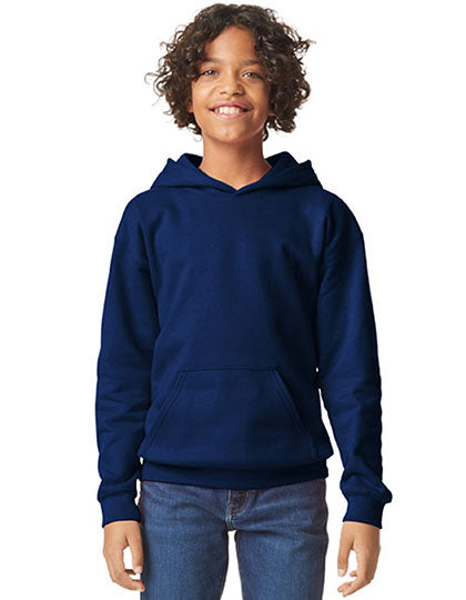 Softstyle® Midweight Fleece Youth Hoodie in Navy, Größe XL (176)