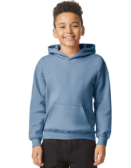 Softstyle® Midweight Fleece Youth Hoodie in Stone Blue, Größe XL (176)